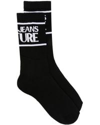 Versace Jeans Couture - Intarsia-Knit Logo Socks - Lyst