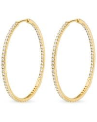 VEYNOU - 14Kt Recycled Cleo Big Diamond Hoop Earrings - Lyst