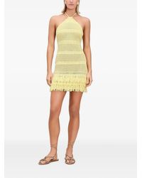 Devon Windsor - Rae Fringe-Trim Crochet Mini Dress - Lyst