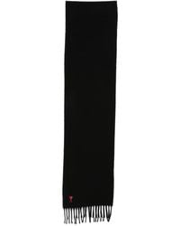 Ami Paris - Schal Mit Logo-Stickerei - Lyst