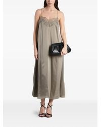 IRO - Bailar Zijden Maxi-Jurk Met Afwerking Van Kant - Lyst