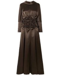 Violante Nessi - Ruched-Waist Maxi Dress - Lyst
