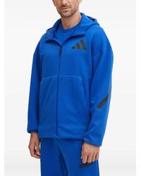 adidas - Logo-Detail Zip-Up Hoodie - Lyst