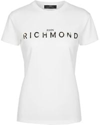 John Richmond - Crystal-Embellished T-Shirt - Lyst