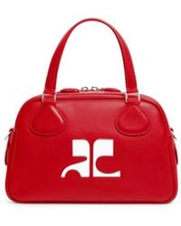 Courreges - Reedition Leather Bowling Bag - Lyst