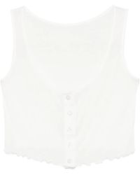 ROTATE BIRGER CHRISTENSEN - Top sin mangas de algodón - Lyst