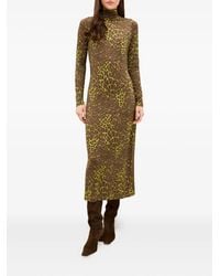 Marie Oliver - Vestido midi Paxton con estampado de leopardo - Lyst