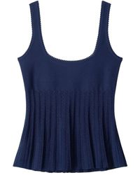 STAUD - Square-Neck Pleated Top - Lyst