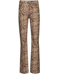 Reformation Cindy Snakeskin Bootcut Jean in Python (Natural) - Lyst