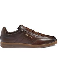 Santoni - Dbs Oly Leather Lace-Up Sneakers - Lyst