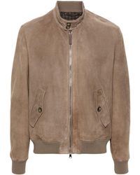 Canali - Suede Bomber Jacket - Lyst