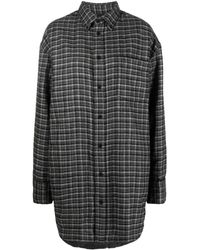 Aspesi - Oversized Check-pattern Shirt Jacket - Lyst
