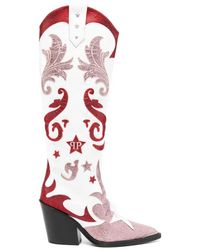 Philipp Plein - Cowboy 100Mm Rhinestone-Mebellihsed Boots - Lyst