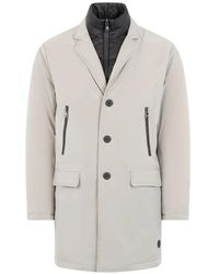 Roberto Cavalli - Notched-Lapels Padded Coat - Lyst