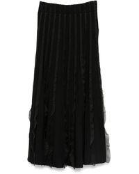 Emporio Armani - Ruffled Midi Skirt - Lyst