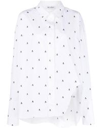The Attico - Camisa Diana oversize con logo estampado - Lyst