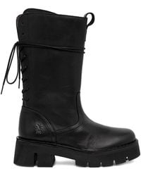 Fly London - Lace-Up Platform Boots - Lyst