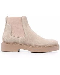 Santoni - Slip-On Suede Ankle Boots - Lyst