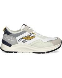Aeronautica Militare - Embroidered-Logo Lace-Up Sneakers - Lyst