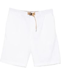 White Sand - Kevin Nf Belted Elasticated-Waist Shorts - Lyst