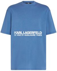 Karl Lagerfeld - Rue St-Guillaume Organic-Cotton T-Shirt - Lyst