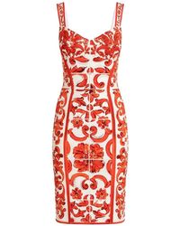 Dolce & Gabbana - Silk Cocktail Dress - Lyst