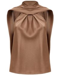 Jonathan Simkhai - Scarlett Satin Cape Top - Lyst