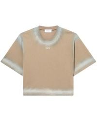 Off-White c/o Virgil Abloh - Spray Off Stamp Crop T-Shirt - Lyst