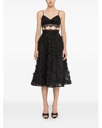 Nissa - 3D Floral Embroidery Cotton Crop Top - Lyst