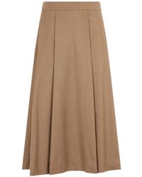 Slowear - Pleated A-Line Midi Skirt - Lyst