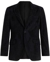 Etro - Pattern Jacquard Buttoned Jacket - Lyst