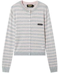 Mini Cream - Striped Cardigan - Lyst