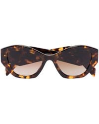 Prada - Tortoiseshell-effect Cat-eye Frame Sunglasses - Lyst