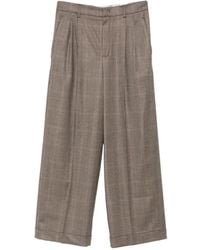 Rossi - Nevin Check-Pattern Wide-Leg Trousers - Lyst