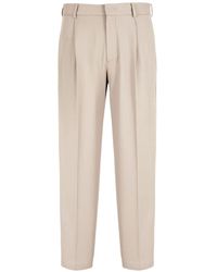 Emporio Armani - Tailored Straight-leg Trousers - Lyst