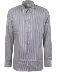 Orian - Vertical-Stripe Long-Sleeve Shirt - Lyst