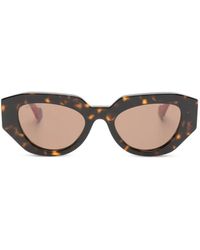 Gucci - Double G Geometric-Frame Sunglasses - Lyst