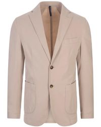 RUSSO CAPRI - Oxford Single-Breasted Blazer - Lyst