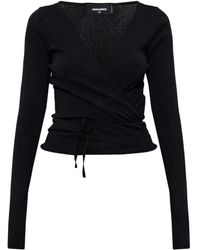DSquared² - Haut Cache-Cœur À Effet Métallisé - Lyst