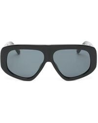 The Attico - X Linda Farrow Milano Logo-Detail Sunglasses - Lyst