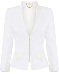 Elisabetta Franchi - Bouclé Tweed Jacket - Lyst