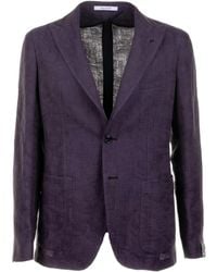 Tagliatore - Linen-Blend Blazer - Lyst