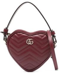 Gucci - Mini Gg Marmont Heart-Shaped Tote Bag - Lyst