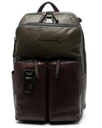 Piquadro - Logo-Plaque Detail Backpack - Lyst