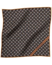 Versace - Printed Silk Twill Pocket Square - Lyst