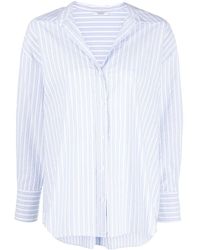 Peserico - Striped Long-sleeve Shirt - Lyst