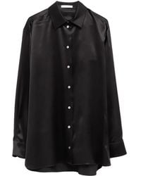 The Row - Long-Sleeve Silk Shirt - Lyst
