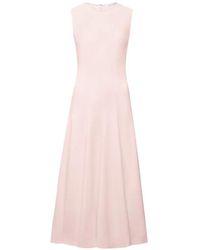 Another Tomorrow - Flared Jurk Met Vlakken - Lyst