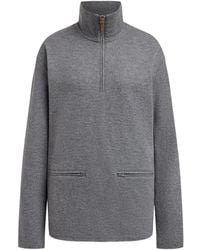 12 STOREEZ - Half-Zip High-Neck Sweatshirt - Lyst