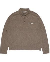 Acne Studios - Wool Knit Polo - Lyst